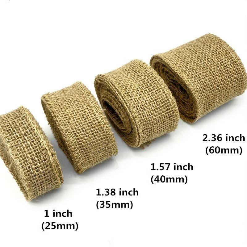 2 Yards Natural Jute Burlap Hessian Ribbon Wedding Party Year Home Decor DIY Cra