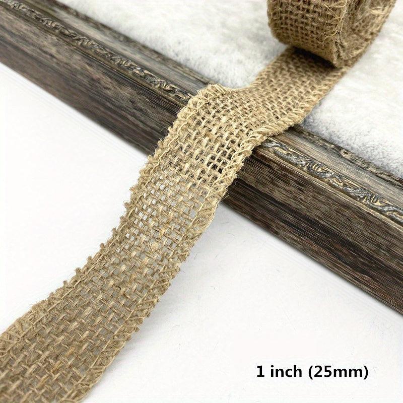 2 Yards Natural Jute Burlap Hessian Ribbon Wedding Party Year Home Decor DIY Cra