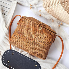 2pcs Woven Oval Bag Bottom PU Leather Holder DIY Handbag Oval Bottom