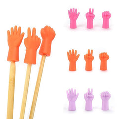 6pcs Knitting Rubber Anti Shedding Needle Leather Plug Head Scissors Cloth Cap