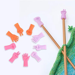 6pcs Knitting Rubber Anti Shedding Needle Leather Plug Head Scissors Cloth Cap