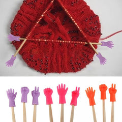 6pcs Knitting Rubber Anti Shedding Needle Leather Plug Head Scissors Cloth Cap