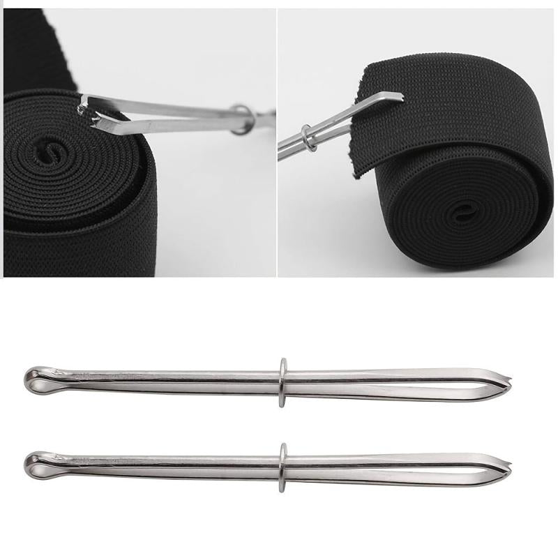 2pcs Elastic Clip Sewing DIY Tool Belt Guide Threader Sewing Belt Guide