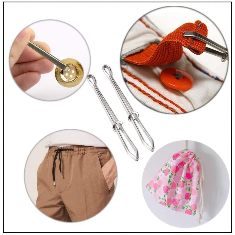 2pcs Elastic Clip Sewing DIY Tool Belt Guide Threader Sewing Belt Guide