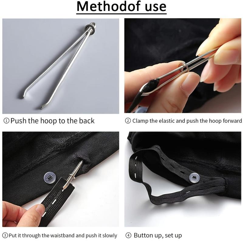 2pcs Elastic Clip Sewing DIY Tool Belt Guide Threader Sewing Belt Guide