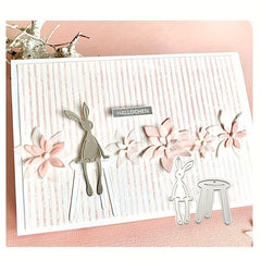 Tree Frame Bunny Metal Cutting Dies Stencil DIY Scrapbooking