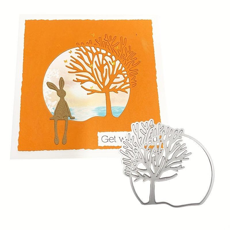 Tree Frame Bunny Metal Cutting Dies Stencil DIY Scrapbooking