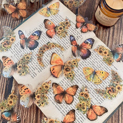 30 Butterfly Flower DIY Decorative Stickers Pack Scrapbook Label
