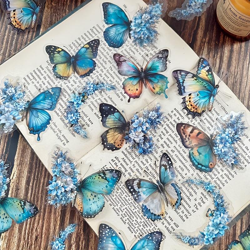 30 Butterfly Flower DIY Decorative Stickers Pack Scrapbook Label
