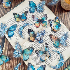 30 Butterfly Flower DIY Decorative Stickers Pack Scrapbook Label