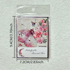 30 Butterfly Flower DIY Decorative Stickers Pack Scrapbook Label