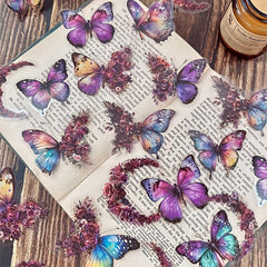 30 Butterfly Flower DIY Decorative Stickers Pack Scrapbook Label