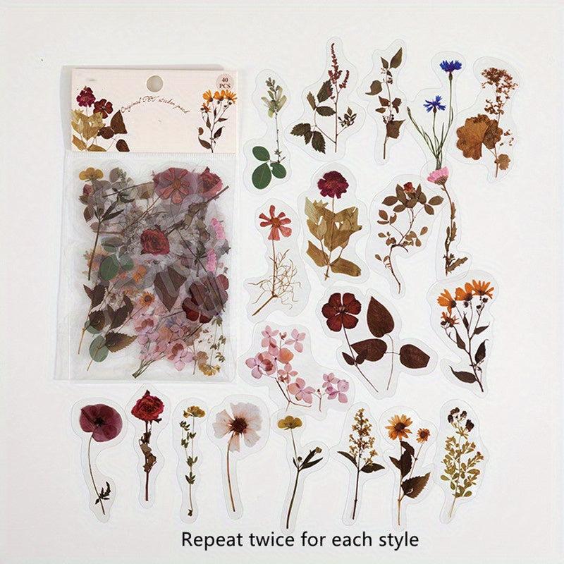 40pcs Daisy Mushroom Decorative Sticker Scrapbooking DIY Label Stationery