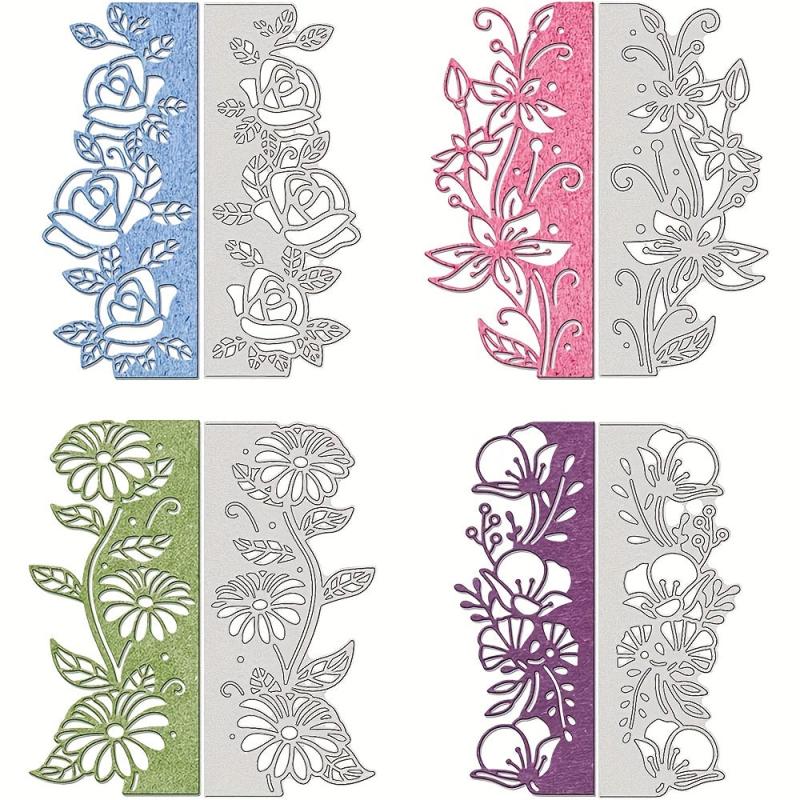 Rose Flower Edge Metal Cutting Dies DIY Scrapbooking Album Decorative Embossing