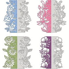 Rose Flower Edge Metal Cutting Dies DIY Scrapbooking Album Decorative Embossing