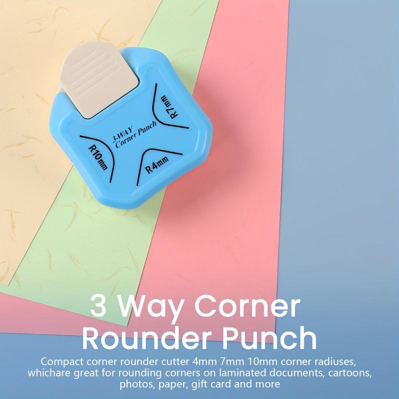 3-in-1 Rounded Corner Punch 4mm 7mm 10mm for Paper Crafts DIY Projects