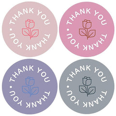 500pcs Rose Thank You Stickers for Gift Packaging