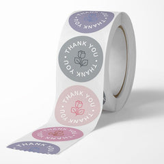 500pcs Rose Thank You Stickers for Gift Packaging