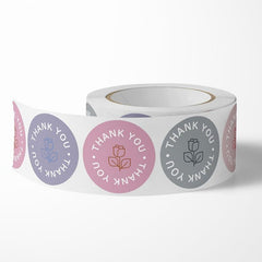 500pcs Rose Thank You Stickers for Gift Packaging