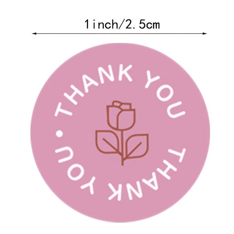 500pcs Rose Thank You Stickers for Gift Packaging