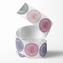 500pcs Rose Thank You Stickers for Gift Packaging