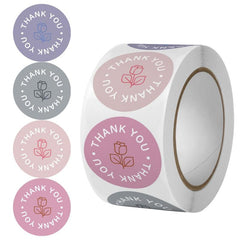 500pcs Rose Thank You Stickers for Gift Packaging