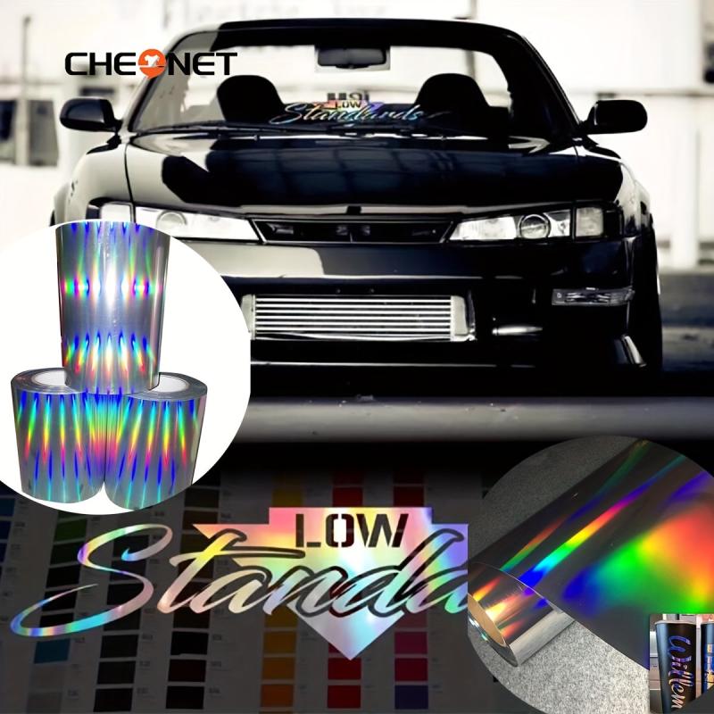 30x102cm Self Adhesive Vinyl Holographic Car Sticker Film DIY Decoration