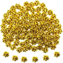 50pcs Mini Christmas Bows 2 Metallic Star Mini Gift Bow Holiday Presents
