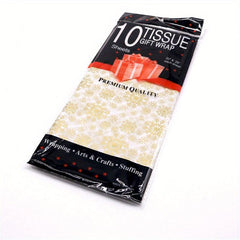 10pcs Snowflake Print Tissue Paper 50x66cm Xmas Wedding Flowers Packaging