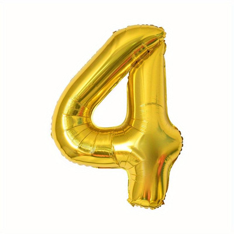 1pc 40 Inch Golden Digital Helium Aluminum Foil Birthday Party Balloon 0-9