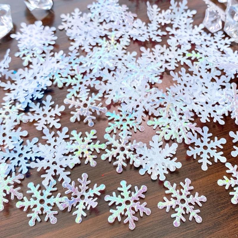 300pcs Snowflake Throwing Confetti Christmas Wedding Party Table Decorations