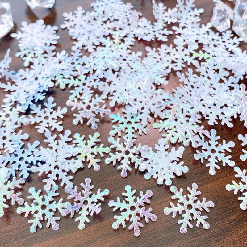 300pcs Snowflake Throwing Confetti Christmas Wedding Party Table Decorations