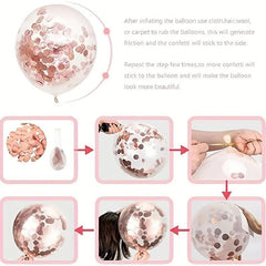 38pcs Rose Happy Birthday Letters Rain Curtain Balloon Set Birthday Party