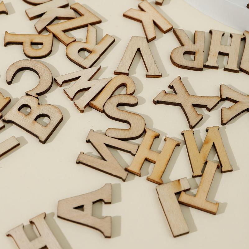 100pcs Wooden Letters Alphabet Letters For Crafts Unfinished Wood Letters