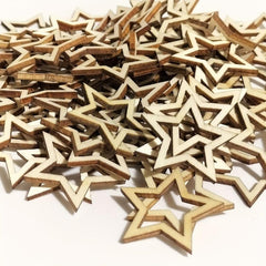 Unfinished Wood Hollow Pentagram Wooden Crafts DIY Projects