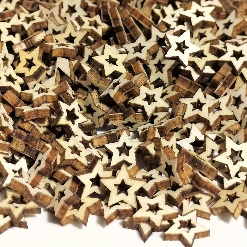 Unfinished Wood Hollow Pentagram Wooden Crafts DIY Projects