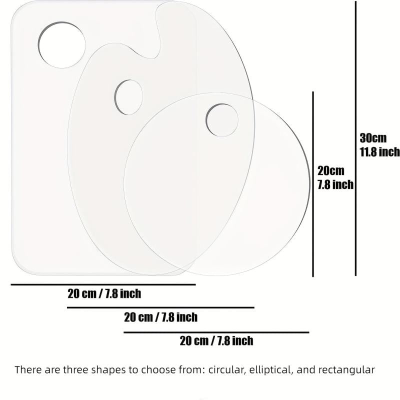 Clear Acrylic Paint Palette Circular Artist Pallet