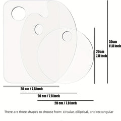 Clear Acrylic Paint Palette Circular Artist Pallet