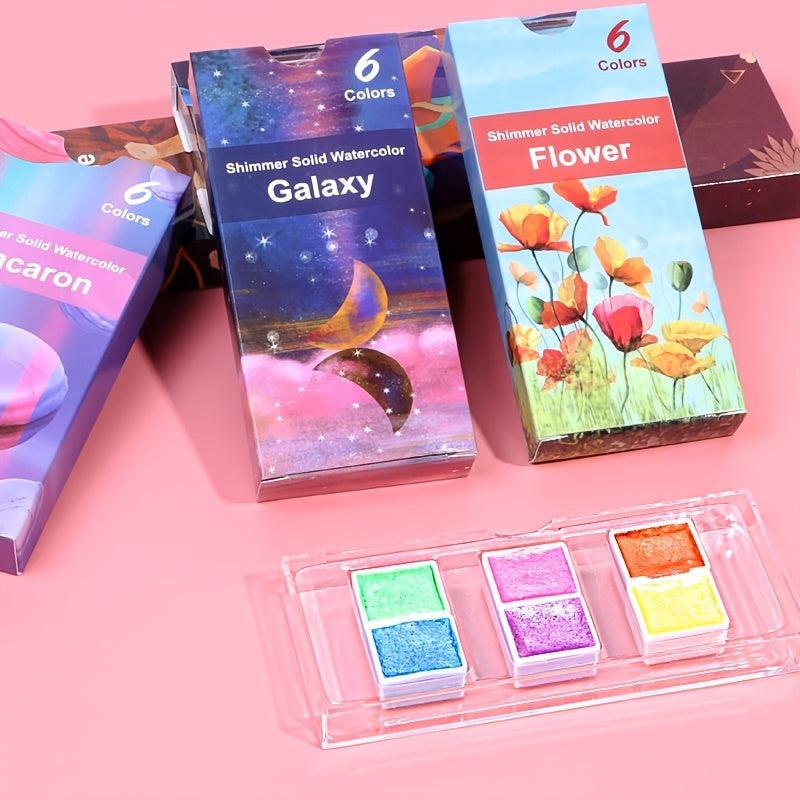 12 Colors Solid Watercolor Paint Set for Manicure Art