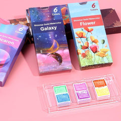 12 Colors Solid Watercolor Paint Set for Manicure Art