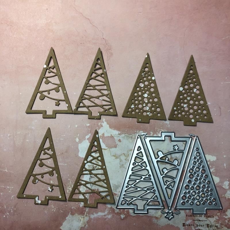 Christmas Tree Decorations Metal Cutting Dies Stencils DIY Scrapbooking