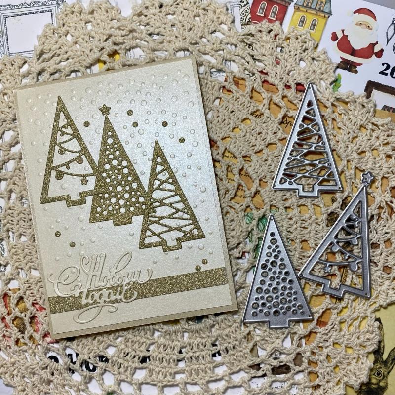 Christmas Tree Decorations Metal Cutting Dies Stencils DIY Scrapbooking