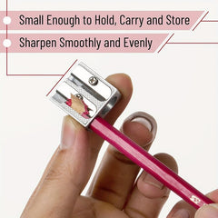 2pcs Handheld Pencil Sharpener with Metal Construction