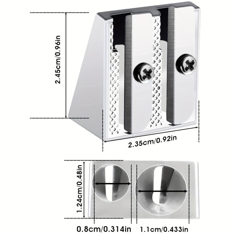 2pcs Handheld Pencil Sharpener with Metal Construction