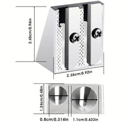 2pcs Handheld Pencil Sharpener with Metal Construction