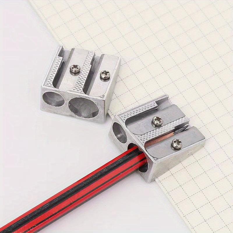2pcs Handheld Pencil Sharpener with Metal Construction