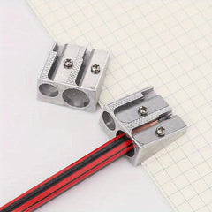 2pcs Handheld Pencil Sharpener with Metal Construction