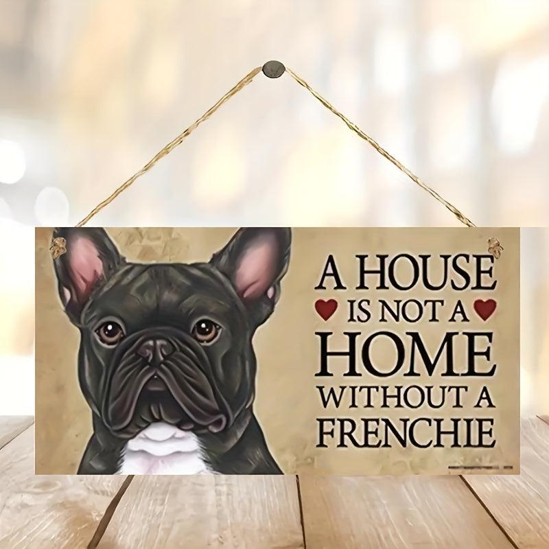 French Bulldog Wooden Plaque Gift Pendant Hanging Sign