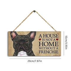 French Bulldog Wooden Plaque Gift Pendant Hanging Sign