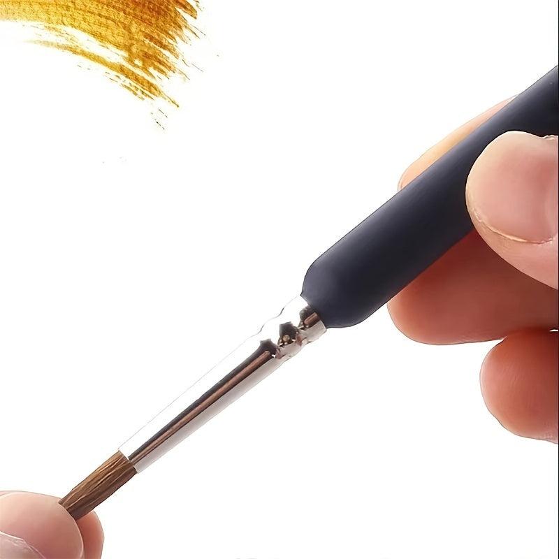 11pcs Weasel Hair Detail Paint Brushes Set for Gouache Watercolor